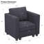 Vevey Corduroy Storage Sofa Single Seat Arm Chair-367262857