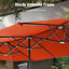 Ensemble de salle à manger rectangulaire pour 6 personnes de 60 po avec coussins et parasol Leonard-2098234237