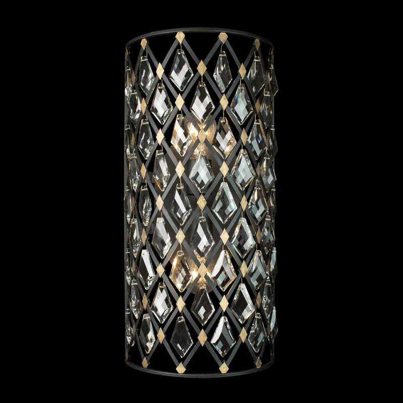 Windsor 2-Light Vanity Light – Carbon/Havana Gold, Carbon/Havana Gold, 10" W x 21" H x 5.5" D