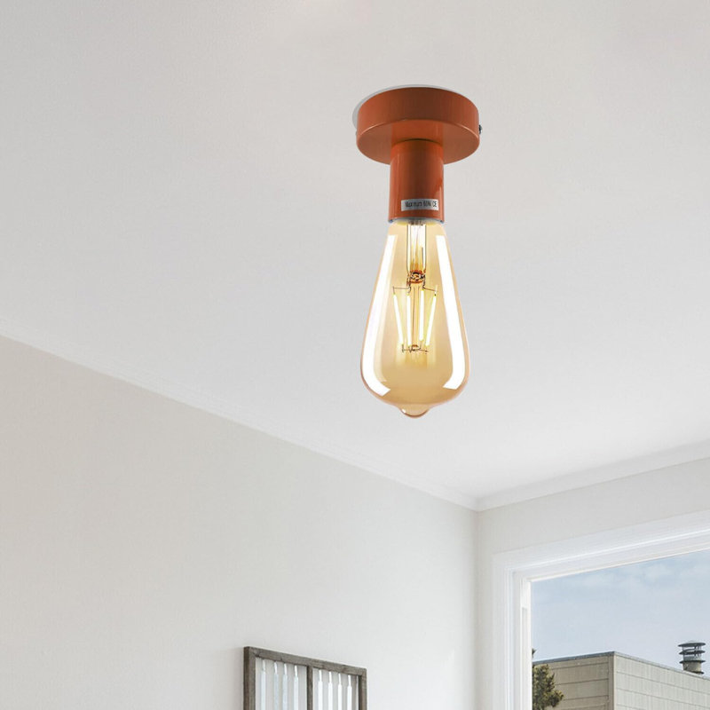 Semi Flush Mount, Orange