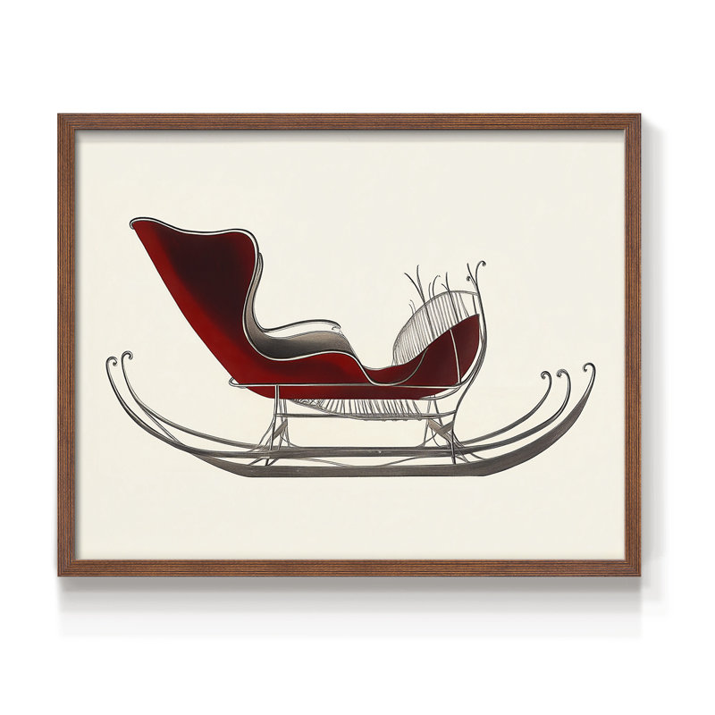 Art de Noël - DCCCLXI - Reproduction encadrée - Restickable, H 16 po x l 20 po, Noyer