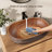 Homary bathroom Vessel Sink, 23" Oval Bowl Sink Retro Ceramic Washbasin Above Counter for Bathrooms