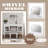 Makeup Vanity Desk with Adjustable Mirror, Drawer & Cabinet, Space-Saving Beauty Station