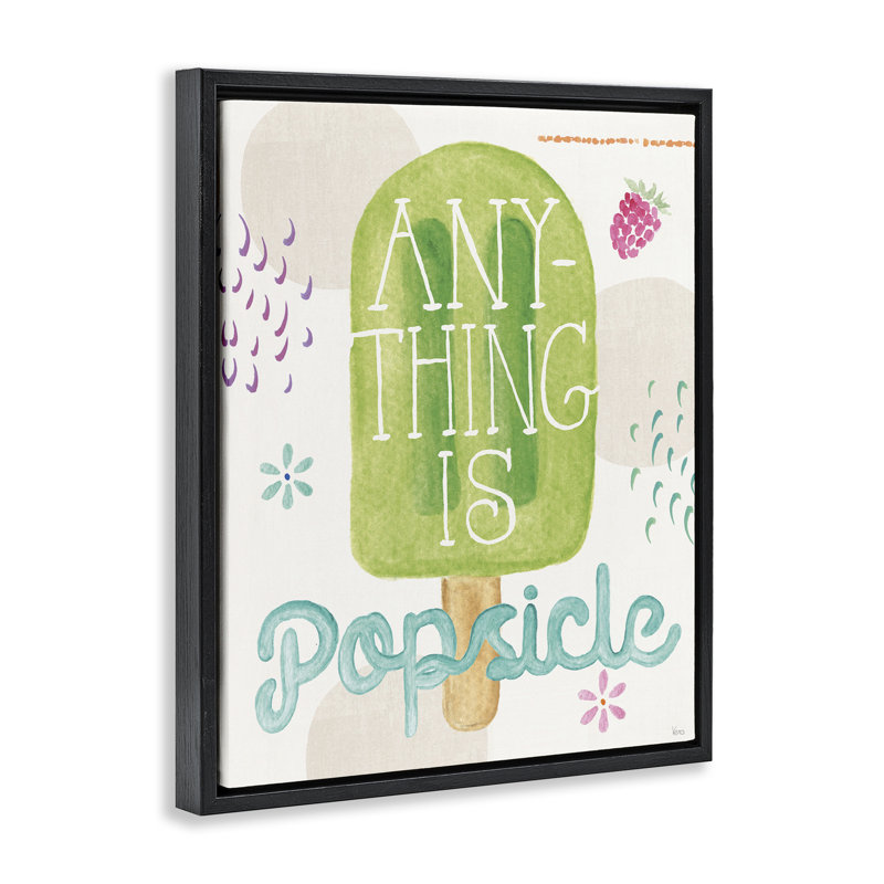 Art mural sur toile flottant Uplifting Summer par Veronique Charron, Cadre flottant noir de jais, H 21 po x l 17 po