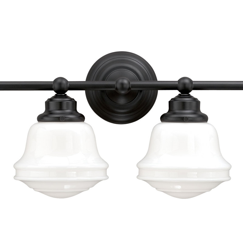 Éclairage pour meuble-lavabo à intensité variable Margaree, Bronze frotté à l'huile, H 10 po x l 32 po x P 7 po