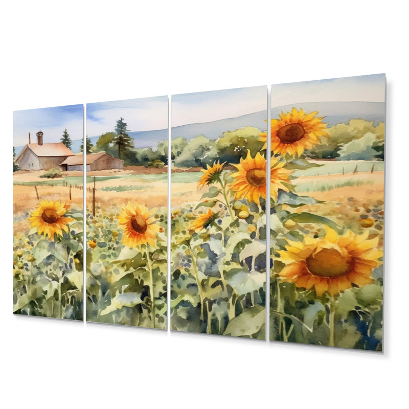Farmhouse Plants & Flowers Wall Decor on Metal
