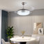 Aadilynn 42 Inch Retractable Ceiling Fan Light with LED Light and Remote Control 3 Colour Dimmable