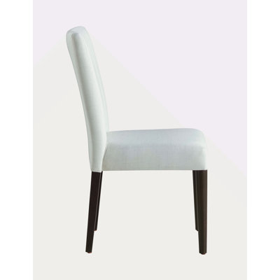 Chaise d'appoint à finition blanche (ensemble de 2)