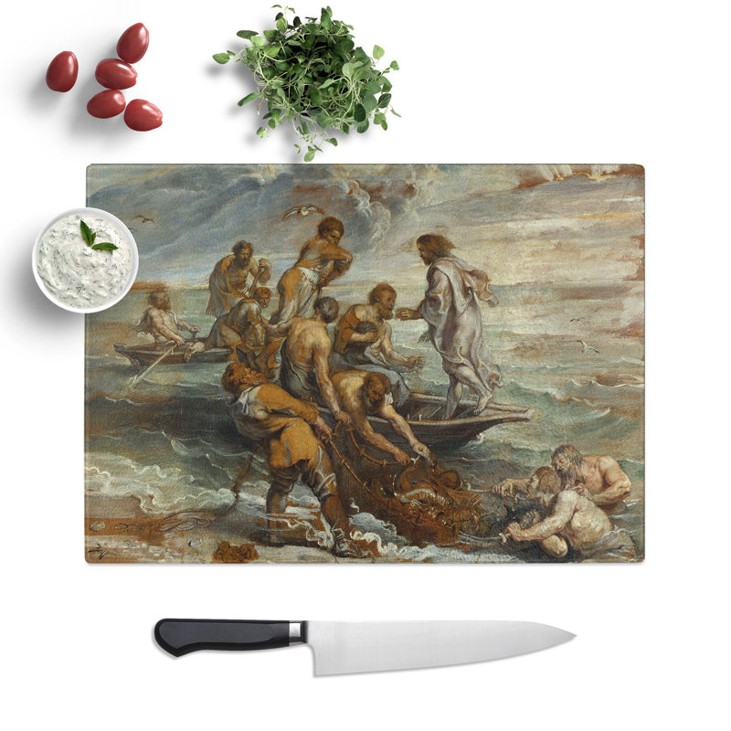 The Miraculous Fish Drought by Peter Paul Rubens Chopping Board, 20cm W x 28.5cm L