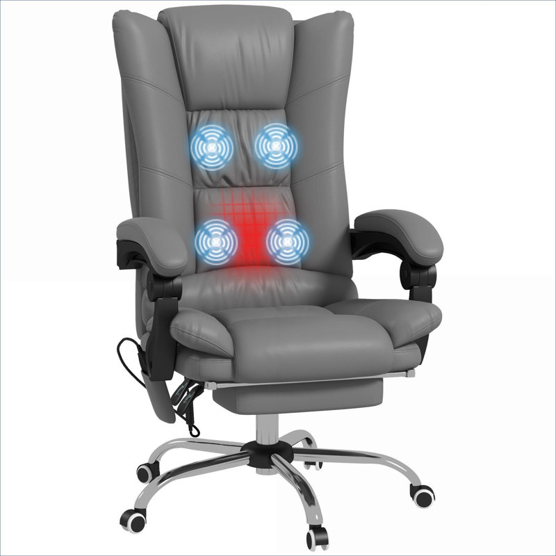 Fauteuil de massage à haut dossier xpiyaer, Gris