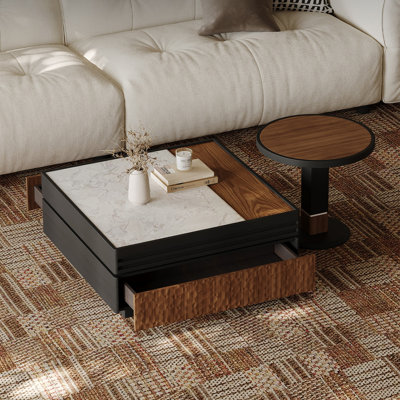 Italian-style creative square coffee table set