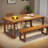 Nut-brown Rectangular Solid Wood Butterfly Leaf Dining Table-2022450516