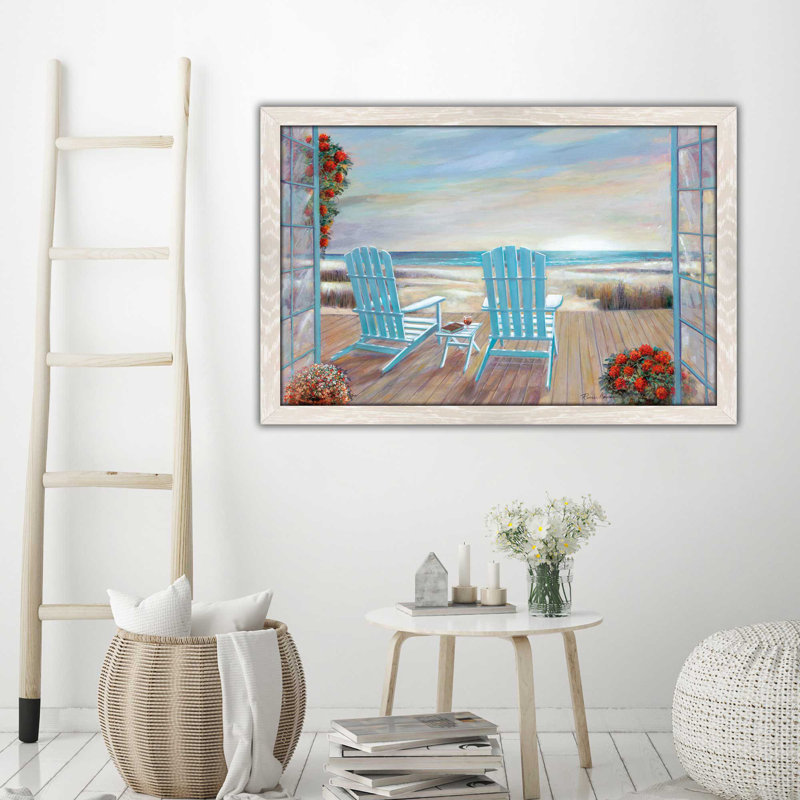 « serendipity », reproduction de peinture à l’huile encadrée, H 21,5 po x l 27,5 po x P 0,75 po