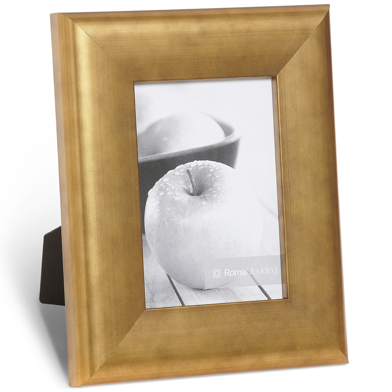 Ramino Wood Beveled Picture Frame, 4" x 6", Pale Gold