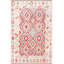 Tapis multicolore bleu et rose lavable à la machine-30276387