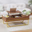 Table basse à plateau relevable avec rangement 