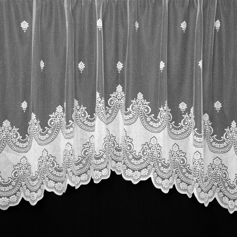 Cohoes Slot Top Semi Sheer Lace Jardiniere, 381 W x 122 D cm