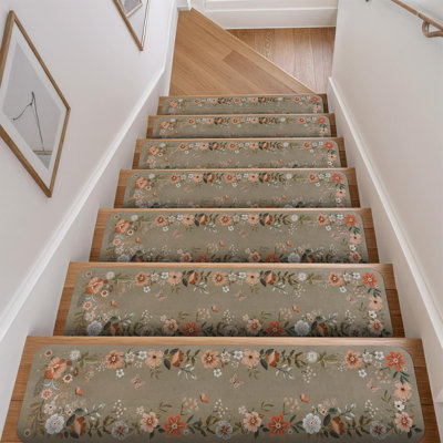 Tapis d'escalier fleur