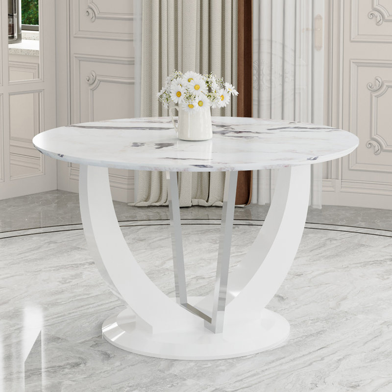 Table de salle à manger moderne pour 4 personnes, table de salle à manger et de cuisine facile à nettoyer
