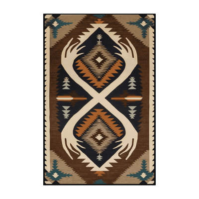  Tapis lavable Antler Southwestern