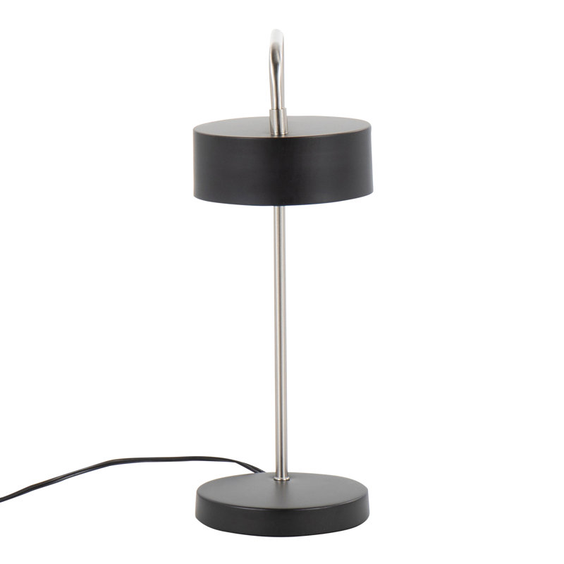 Amella Metal Desk Lamp, Black/Nickel