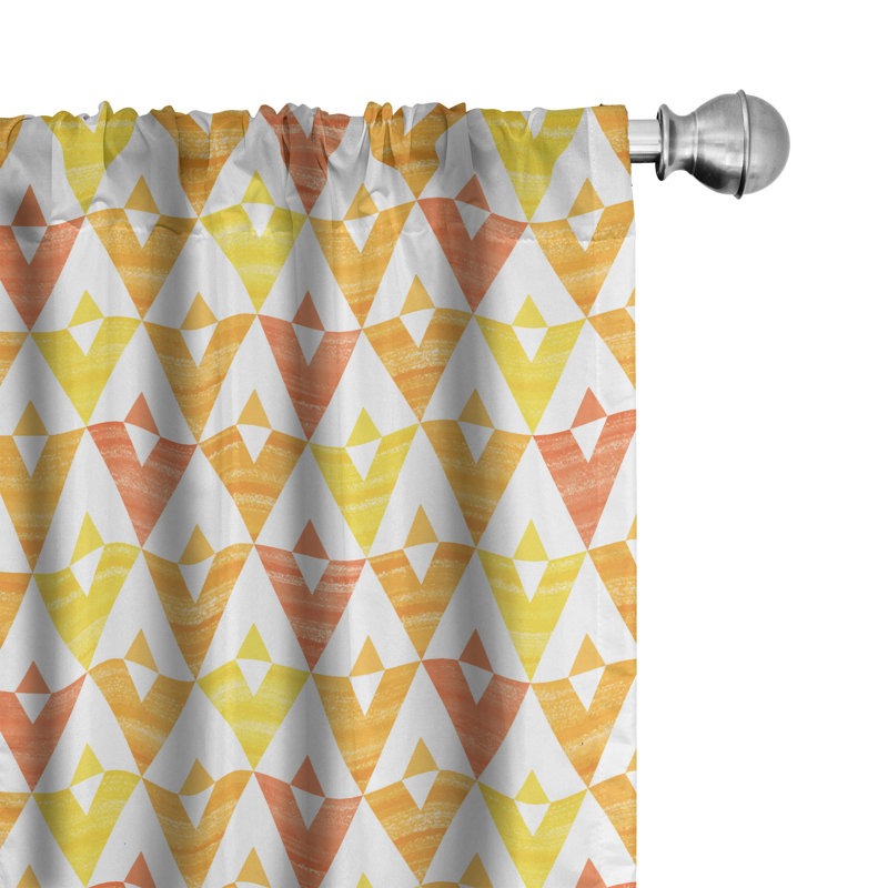 Geometric Semi-Sheer Rod Pocket Sliding Panel, 28" x 95"