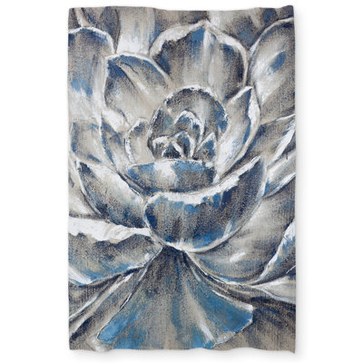 Gray and Blue Flower Office Blue Duvet Cover | Home Decor