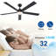 Élégant ventilateur de plafond à fixation verticale avec lumière DEL, moteur réversible et télécommande-1620592987-1620592988-1620592990