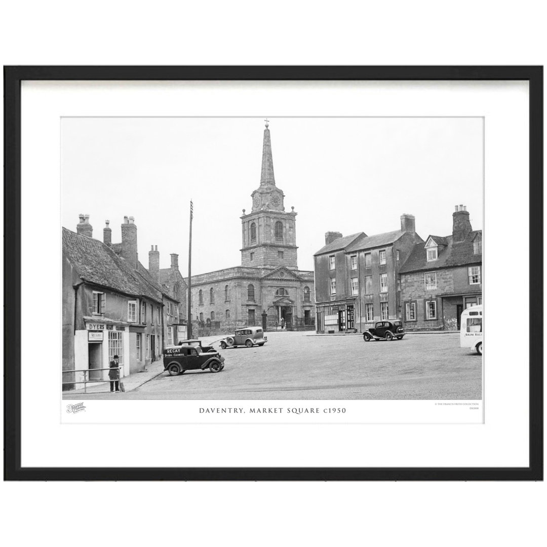 'Daventry, Market Square C1950' by Francis Frith - Picture Frame Photograph Print on Paper