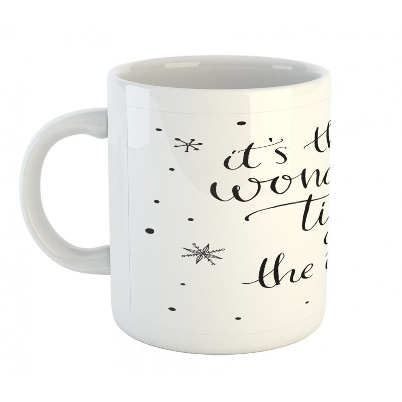 Grande tasse à café en typographie