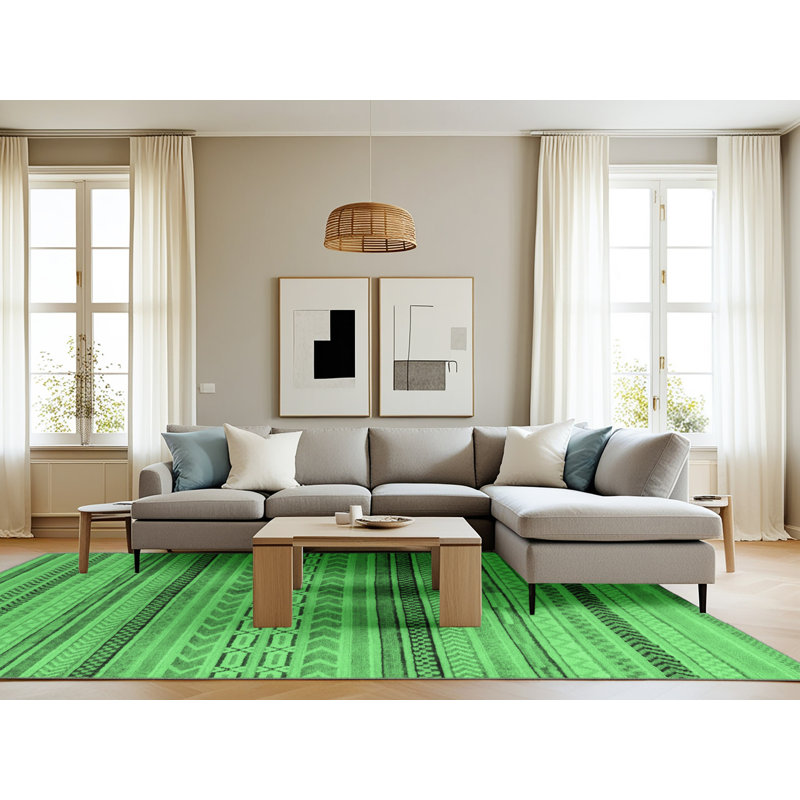 Kaveen Washable Geometric Indoor Rug, Rectangle 8' x 10'
