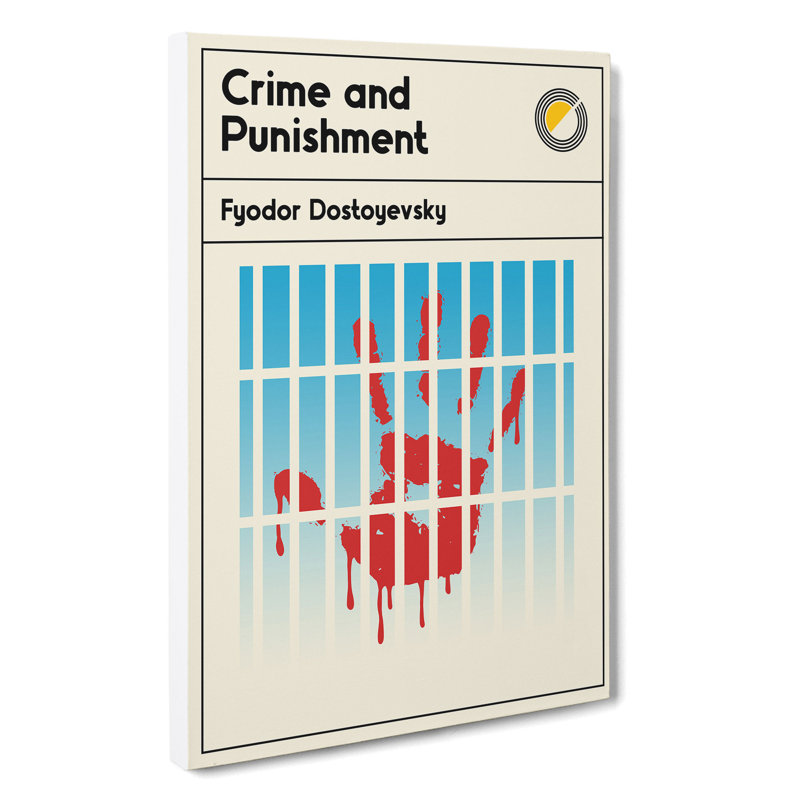 Book Cover Crime And Punishment Fyodor Dostoyevsky - Wrapped Canvas Print, 60cm H x 40cm W x 3cm D