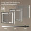 Pharmacie de salle de bain éclairée à DEL avec miroir, 30 po x 26 po, Pharmacie encastrée ou à surface, désembuage, gradation continue, changement de température de couleur, 2 prises, tablettes de rangement