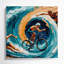Art mural bleu sur toile Sports Triathlon-2004215831