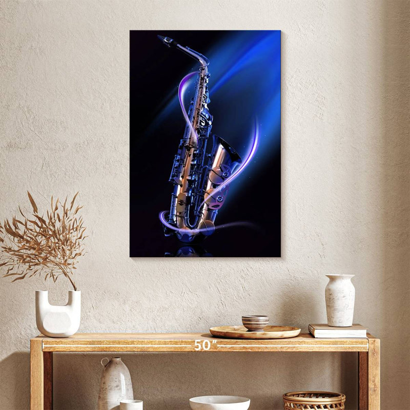 Saxophone lumineux Abarca, 36" H x 24" W