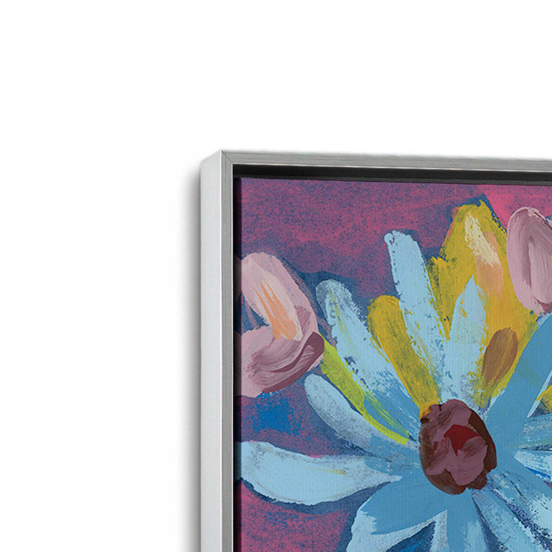 «Bouquet Surge II» par June Erica Vess, reproduction d'art, H 32 po x l 24 po, Argent argent