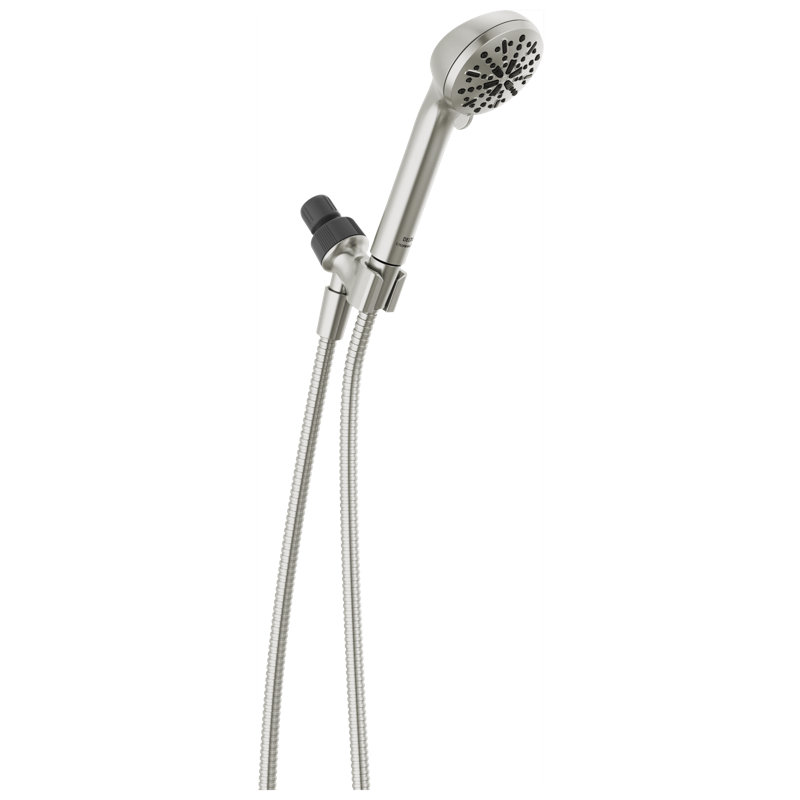 4-Spray Handheld Shower Head, Shower Head with Hose 2.5 GPM, Spotshield Brushed Nickel