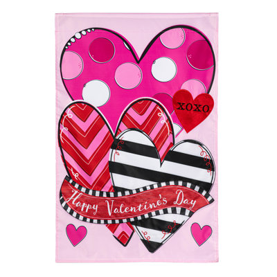 Joyeuse Saint-Valentin, appliques drapeau de jardin