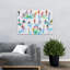 «Vibrant Cycling Scene Colorful Vibrant Contemporary City Summer», impression murale-129715077