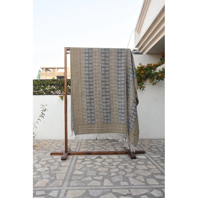 Block print quilt, throw and blanket for couch and bedding, Indian Fabric quilt, king size handmade quilt, 122 cm H x 81 cm W
