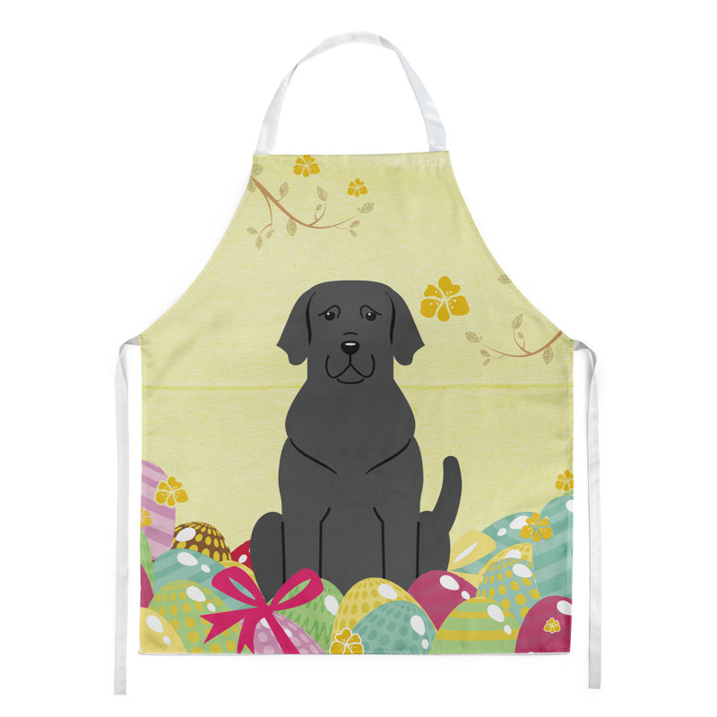 Easter No Pattern Bib Apron, Yellow/Black, Labrador