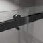 Porte de douche noire mat l 56 à 60 po x H 74 po - Design sans cadre en verre transparent de 5/16 po (8 mm)