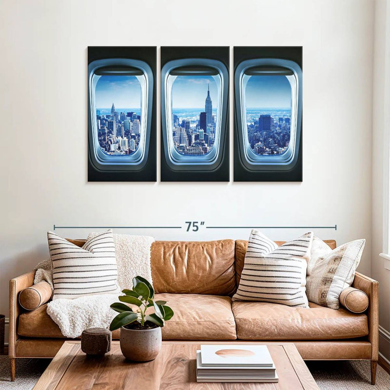 Mehar NY From Plane Window, 36" H x 57" W