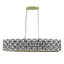 Lustre suspendu contemporain 39 "en cristal et or noir