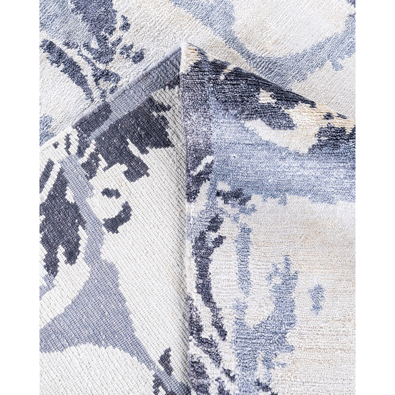 Overdyed One-of-a-Kind Rectangle 9'2" x 12'2" Hand Knotted Area Rug