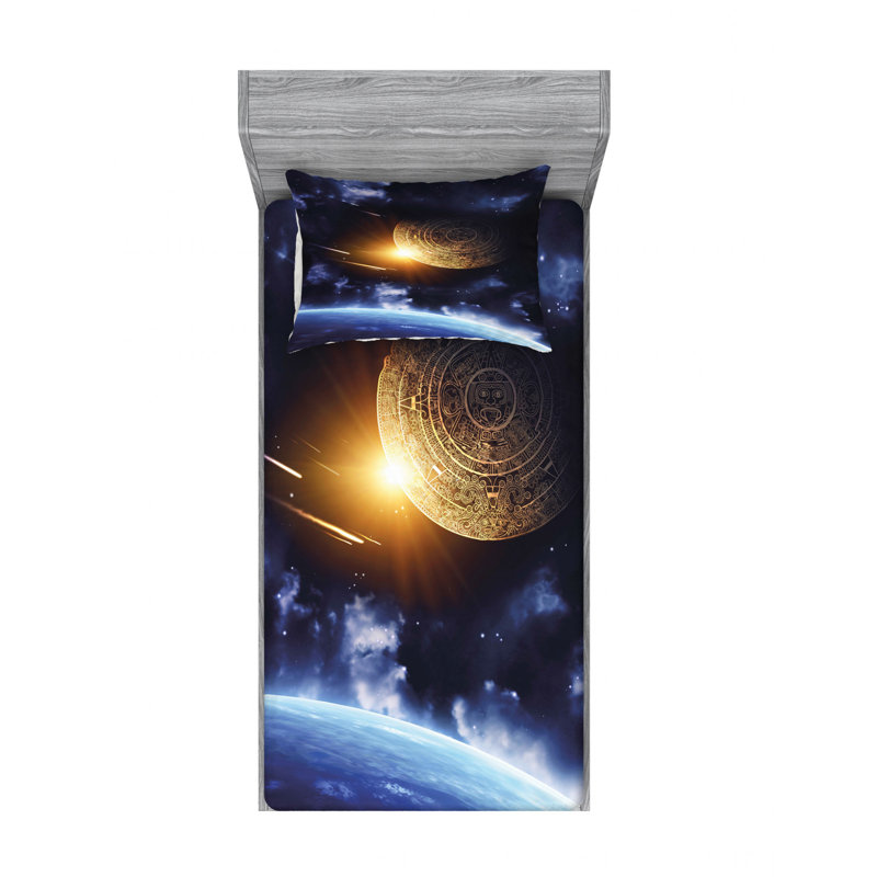 Microfiber Abstract Sheet Set, Twin Sheet Set + 1 Pillowcase