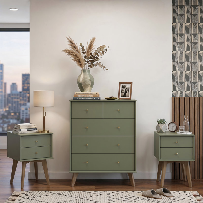 Storage Duo Bedroom Set, Kale Green