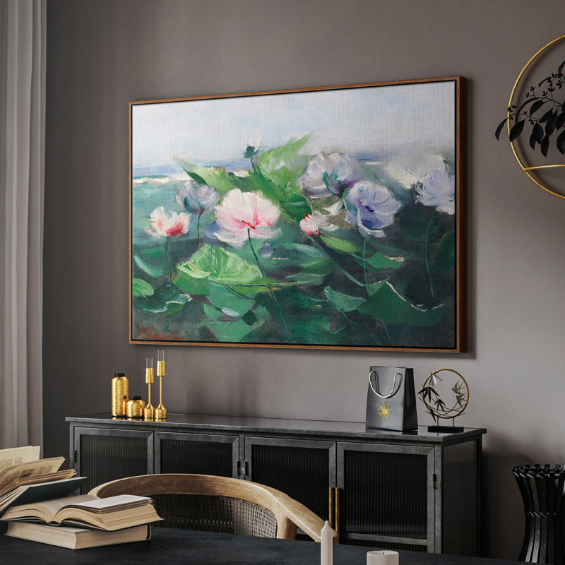 «Vintage Botanical - LXIX» sur toile, H 17 po x l 25 po x P 2 po, Toile encadrée noyer flottant