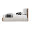 Lit plateforme beige bouclé Queen Size