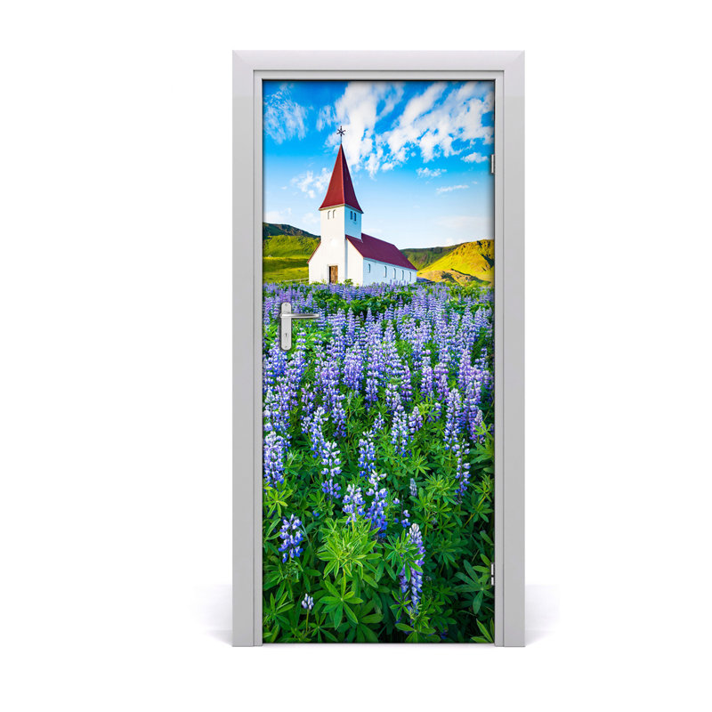 Flowers Church Door Decal